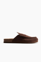 H&M Loafer mules 'Brown Dark'