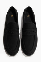 H&M Penny loafers 'Black Dark'