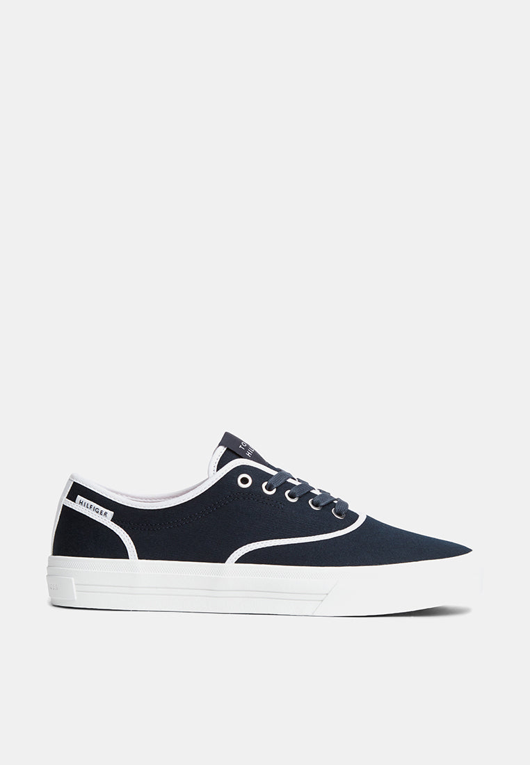 Tommy Hilfiger Canvas Cupsole Trainers - TH Mainline 'Navy Blue'