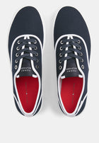 Tommy Hilfiger Canvas Cupsole Trainers - TH Mainline 'Navy Blue'