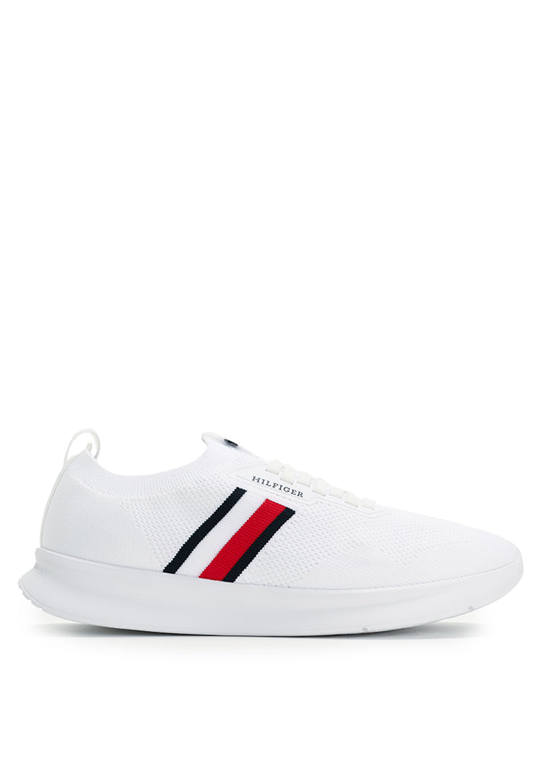 Tommy Hilfiger Monotype Lightweight Knit Trainers - TH Mainline 'White/Multi'