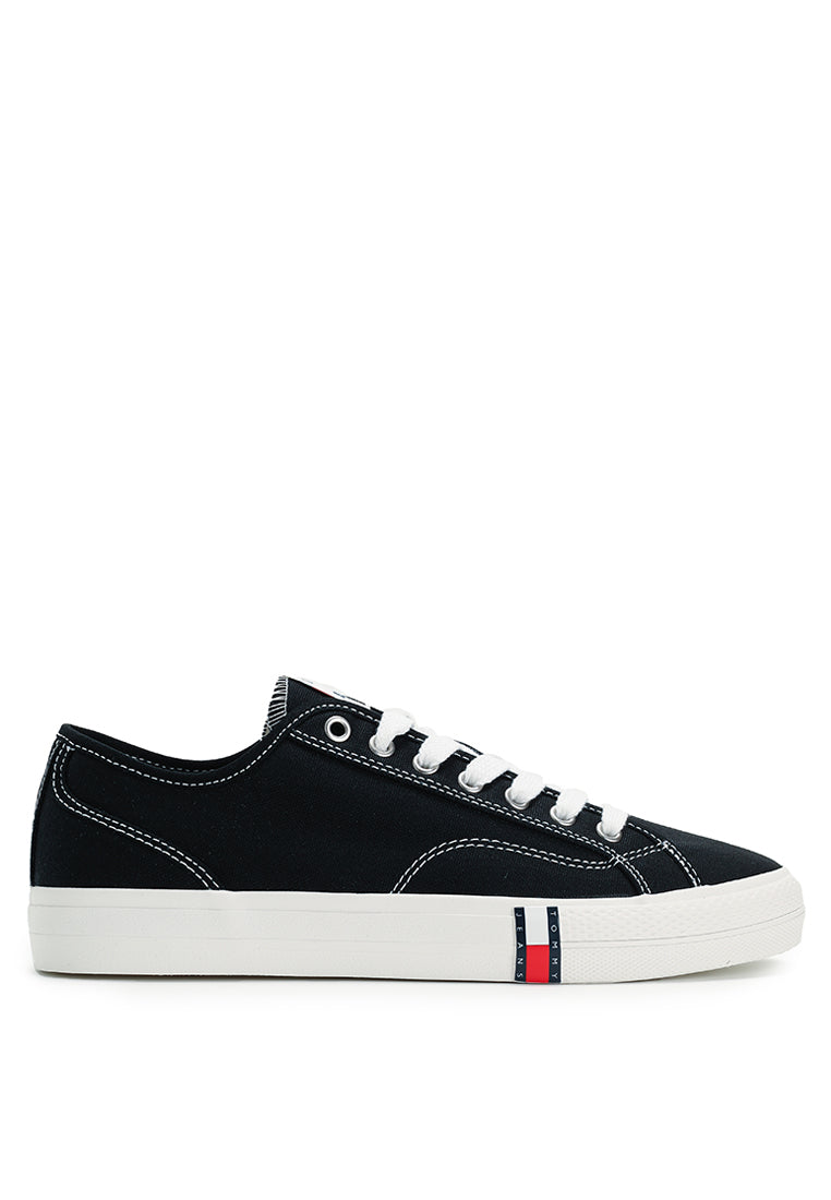 Tommy Hilfiger Archive Flag Stripe Canvas Trainers - Tommy Jeans 'Black'