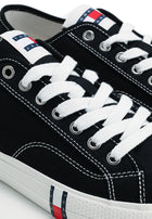 Tommy Hilfiger Archive Flag Stripe Canvas Trainers - Tommy Jeans 'Black'