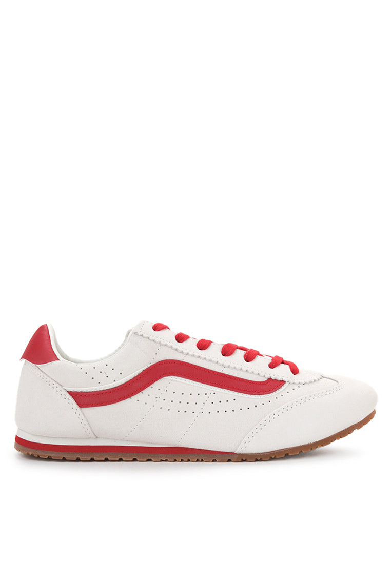 Vans Super Lowpro 'Suede Marshmallow/Racing Red'