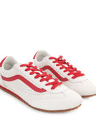 Vans Super Lowpro 'Suede Marshmallow/Racing Red'